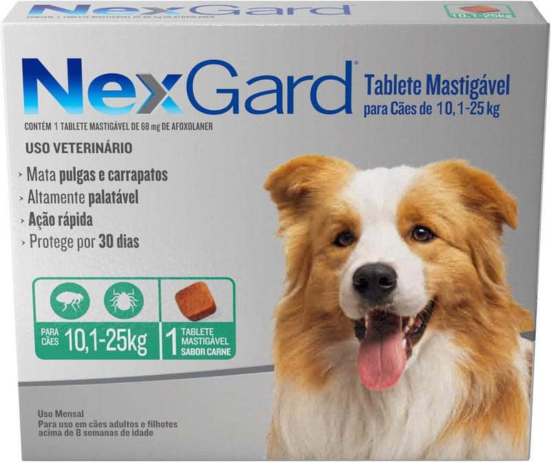 NexGard Antipulgas e Carrapatos para Cães - 1 tablete
