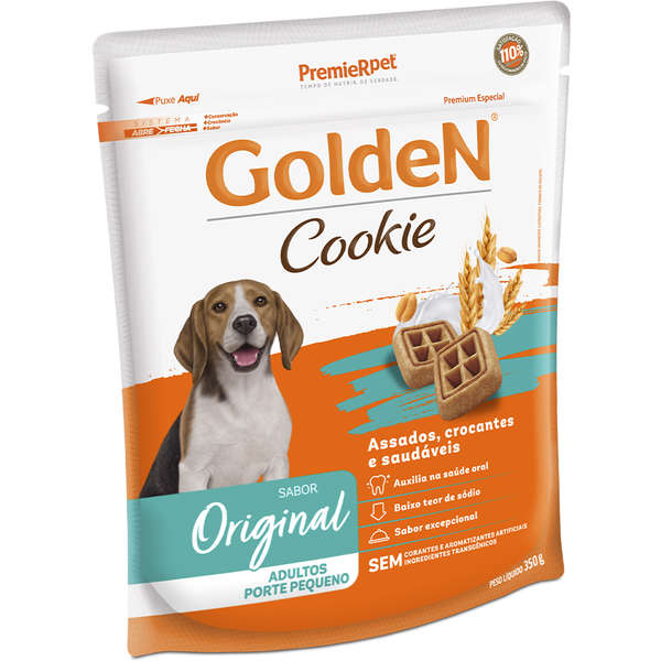 Biscoito Golden Cookie Cães Adultos Pequeno Porte 350g