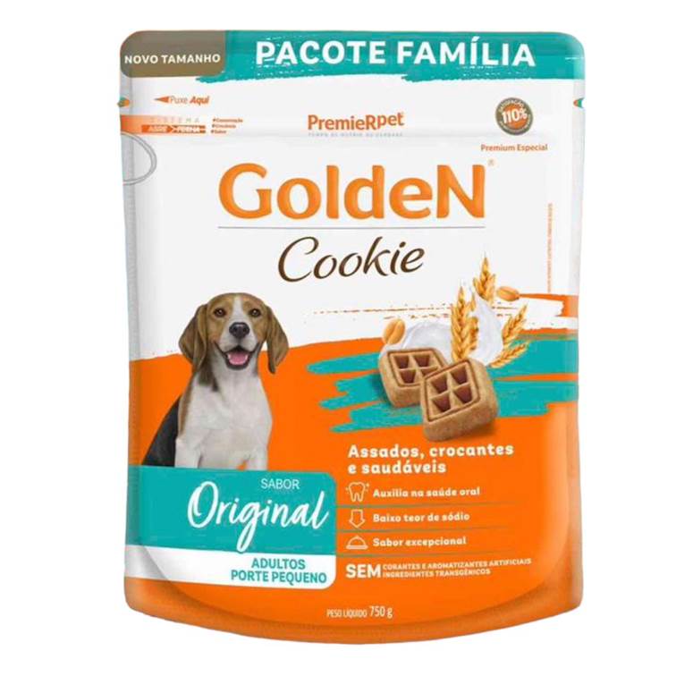 Biscoito Golden Cookie Cães Adultos Pequeno Porte 750g