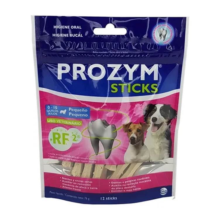 Prozym Sticks 76g 12 Palitos Cães até 10kg