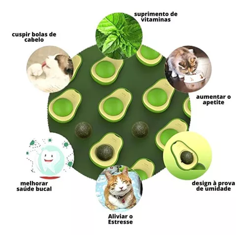 Abacate com Catnip - Brinquedo para Gato