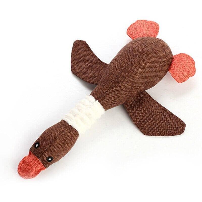 Brinquedo de Cachorro Pato de Pelúcia